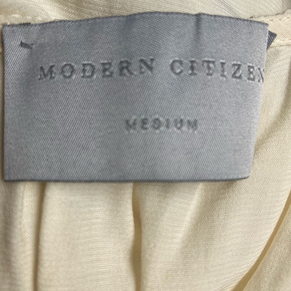 Modern Citizen Akari Semi Sheer Gathered Shoulder Blouse NWOT Cream Natural - Picture 10 of 15
